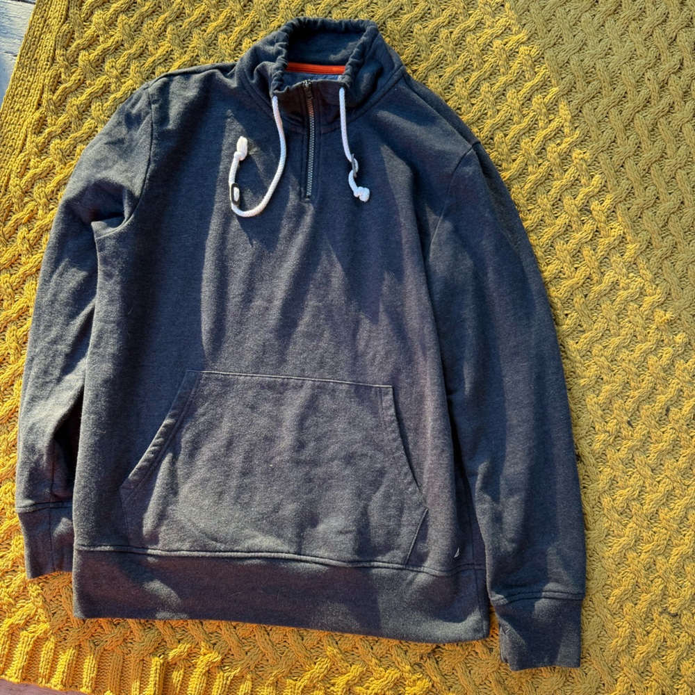 Sperry Top-Sider 1/4 Zip Pullover Jacket Size Adult L Blue Collared Neck